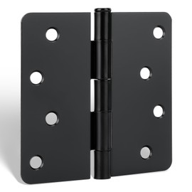 goldenwarm Door Hinges Interior & Exterior Door Hinge 3Pack 4 Inch Black Door Hinges Rounded Hinge Black Matte 4" X 4" with 1/4'' Radius Corners