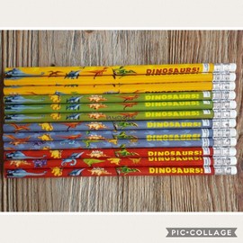 Dinosaur Pencils - Set of 24 - Stationery School and Party Supplies