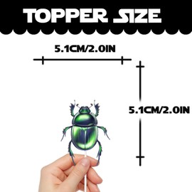 S-Cp-0957Ice Cream Fruit Dessert Cupcake Topper Colorful Glitter Happy Birthday Sensory Pop Game Theme Decor Supplies Baby Shower Boys Girls Birthday Party Decorations