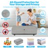 Large Sturdy Under Bed Storage with Wheels, 2 Pack 50L