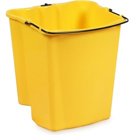 Plexon Dirty Water Bucket for Plastic Prince 8.75 Gallon / 35-QT Commercial Yellow Mop Bucket and Side Press Wringer, Yellow