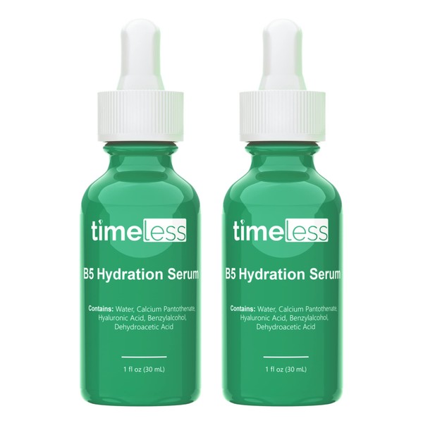Timeless Skin Care Vitamin B5 Hydration Serum - 1 oz, 2 Pack - Calm Breakouts, Heal Blemishes, Reduce Redness & Scarring - Lightweight & Oil-Free - For All Skin Types, Especially Oily & Sensitive