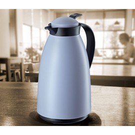 Cilio Imola Insulated Beverage Server with Glass Liner, Blue/Gray, 34 Ounce