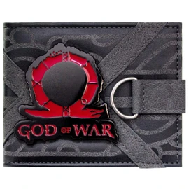 God of War Omega Runen Metall-Emblem Geldbörse/Geldbeutel Bi-Fold ID & Kartenhalter, Schwarz