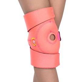 Pani TERESA MEDICA Knee Brace Knee Support Orthopaedic Universal Adjustable Right Left Children and Teenagers Bandage Knee Support 24-30 cm Coral
