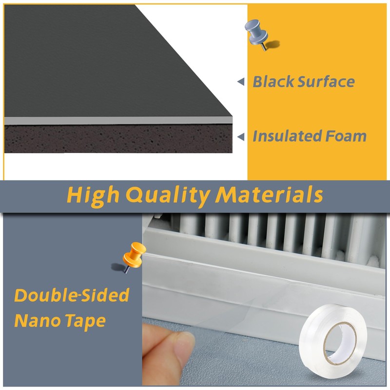 Flamorrow Window Air Conditioner Side Foam Panel, Full Surround Insulation