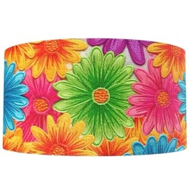 Unbranded 1 inch (1 yard) Daisy Spring Summer flower Printed Grosgrain Ribbon 1237214
