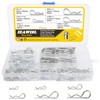 R Clips, 100Pcs Cotter Pins Assortment Kit- 6 Sizes Retaining