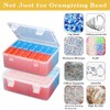 Mathtoxyz Small Bead Organizers(Red, Blue), 45 Pieces Plastic Storage Cases