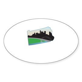 CafePress Pittsburgh Sticker Sticker (Oval 50 pk)