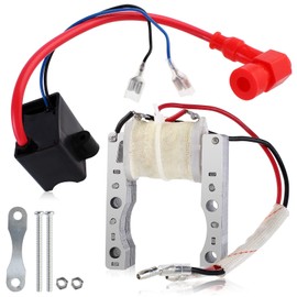 Yingshop High Performance CDI Ignition Coil with 2-Wire Magneto Coil Replacement for 49cc - 50cc 60cc 66cc 70cc 80cc 2-stroke Engines Motorized Bicycle Motor Bike ATV Quad Scooter