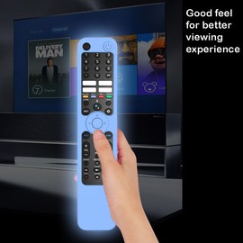 Remote Control Case Cover for Sony TV 4K RMF TX600C/P/U/E MG3-TX520U Protection Cover Anti Slip Shockproof Remote Cover Case with Lanyard Glow in The Dark -Glowing Blue