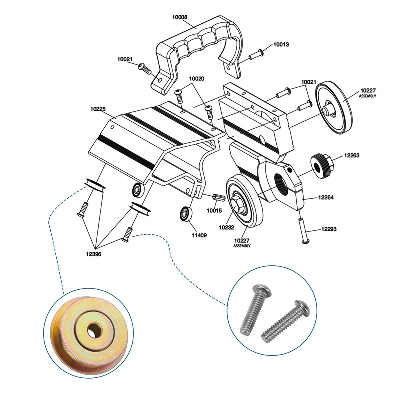 Upgrade Cut-Off Flange Track Bearing Kit Replacement for Tapco Pro