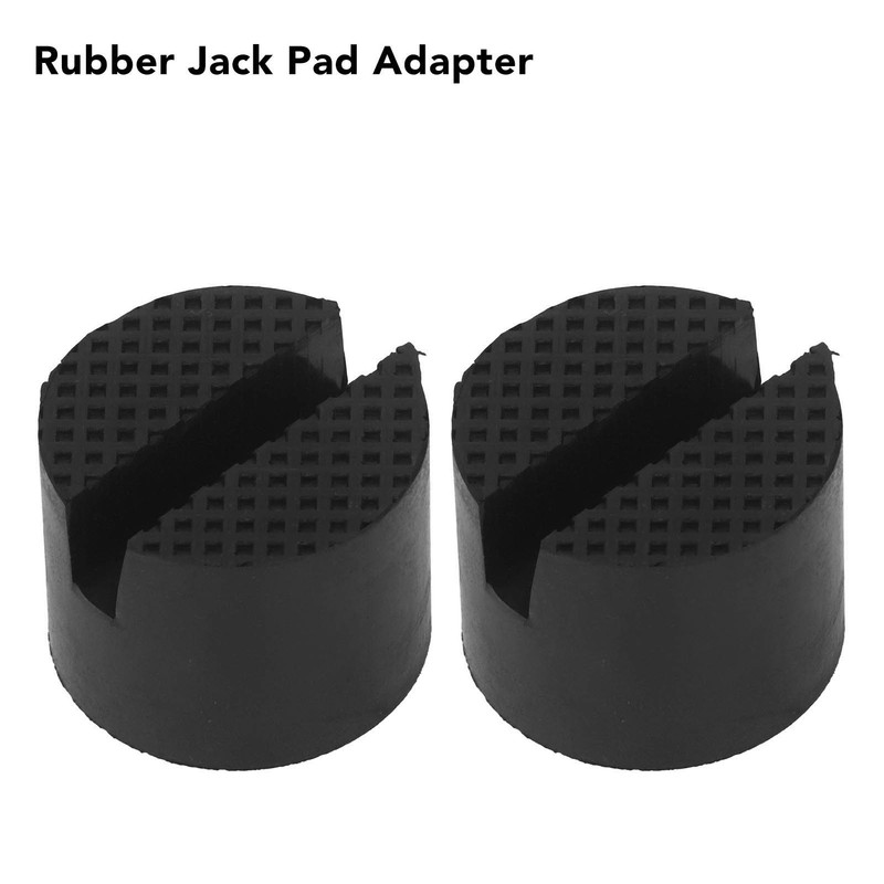 2Pcs Rubber Jack Pad Slotted Adapter Trolley Vehicle Lift Axle