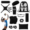 Hoemwarm Volleyball Gear Set 10Pcs Black Knee Pads Training Girls