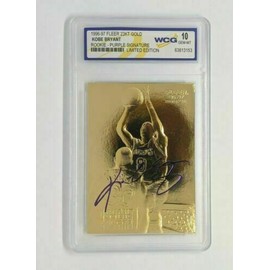 Kobe Bryant Rookie Card 23K Gold Auto Los Angeles Lakers Gem Mint 10 Grade Rare!
