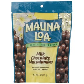 Mauna Loa Macadamias, Milk Chocolate, 6-Ounce Bags (Pack of 4)