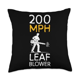 200 MPH Squad Autumn Leaf Blower Throw Pillow