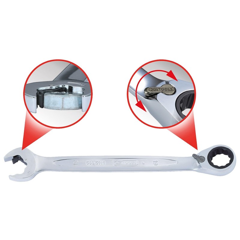 KS Tools 503.5911 DUO GEARplus combination spanner with ratchet mechanism