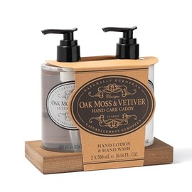 Naturally European Hand Wash/Hand Lotion Caddy (2 x 300ml) Oak Moss & Vetiver