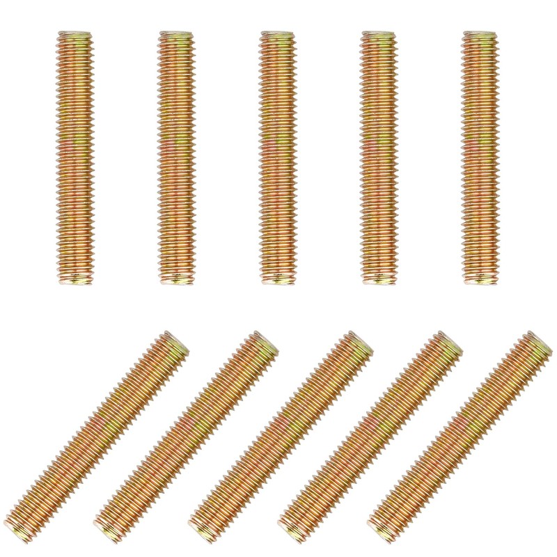 Qrity Pack of 10 Threaded Rods, M10 x 70 mm
