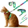Cat Harness and Leash Set, Anti Escape Adjustable Cat Leash,