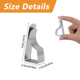 MOROBOR 12 Pack Tablecloth Clips, Stainless Steel Table Cloth Cover Clamps Metal Table Cloth Holding Clip for Restaurant Picnics Marquees Weddings Graduation Party