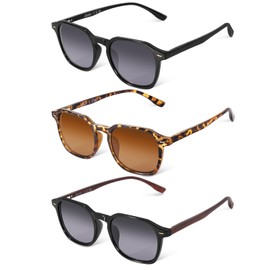 LADEESSE 3 Pack Reading Sunglasses for Women Men–UV400 Full Lens Lightweight Sun Readers (Not Bifocal) (2.75)