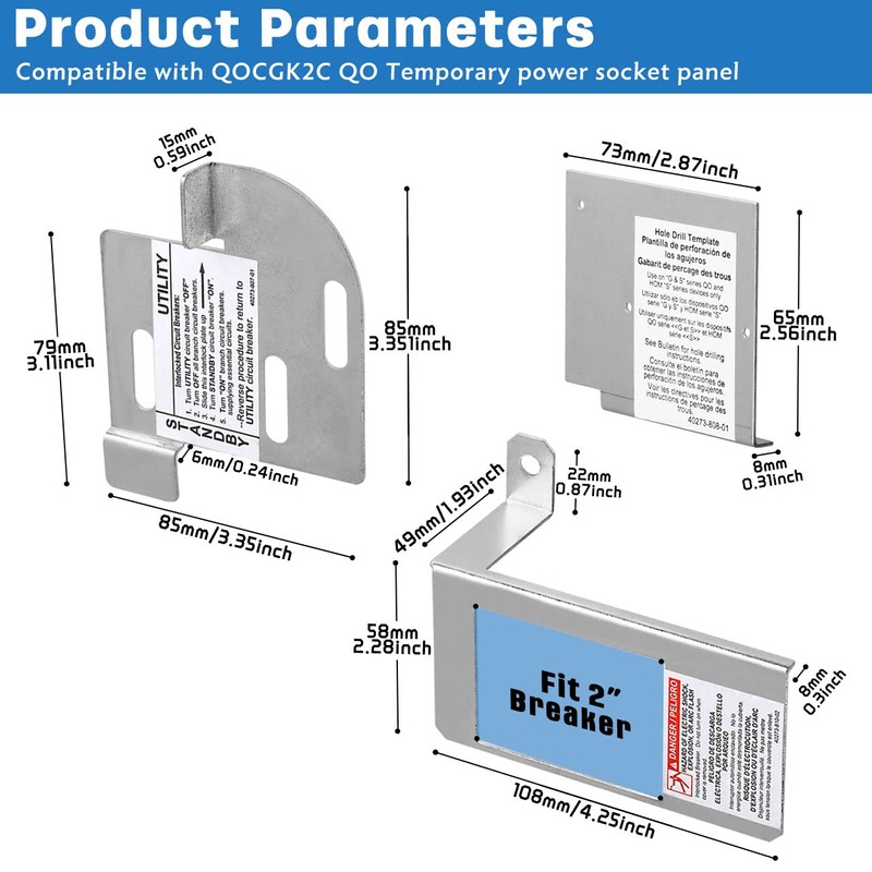 Generator Interlock Kit Compatible with Square D Electric HOMCGK2C Homeline