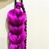 Purple Hair Extensions Pre-Braids Braiding Hair for Cosplay Halloween Stage