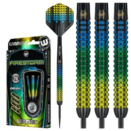 WINMAU Firestorm 28 gram Tungsten Darts Set with Flights and Stems (Shafts)