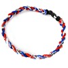 Drip Baseball Necklace Rope Braided Necklace Player Gameday Necklace (Red/Blue/White,