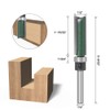 Wolfride 4PCS Straight Router Bit with Bearing, 1/4-Inch Shank Top