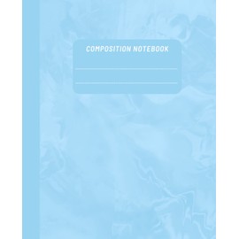 Composition Notebook: College Ruled Journal, Aesthetic Blue Holographic
