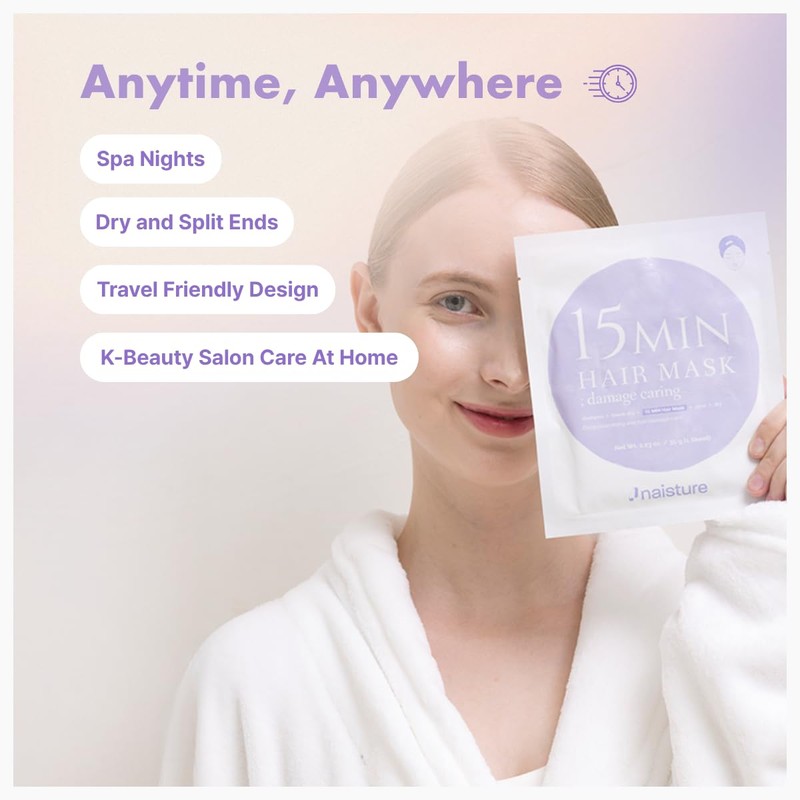 15 Min Nourishing Travel Hair Mask Set for Deep Conditioning,