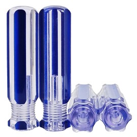 4 Pcs Blank Screwdriver Handle, Blue Pre-Drilled Bit Handle for Screwdriver Bits (21.5x84x6mm Blue)