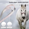 Heavy-Duty Serrated Horse Sweat Scraper | Double-Sided Grooming Tool for