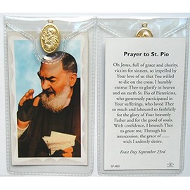 Saint Pio Prayer Card and Medal