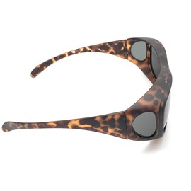 Pink Ribbon Shades Fit Over Sunglasses Polarized Lens Wear Over Prescription Eyeglasses 100% UV Protection for Men and Women (Tortoise 65)