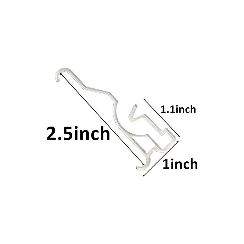 10pcs Valance Clips 2.5inch Arc-Shaped for Blinds Components Accessory Dirsty