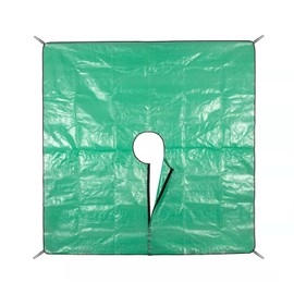 Landscape Trimming Tarpaulin, 78.7"X78.7" Pruning Tarp with Hole, Four Corners Have Pull-Tabs for Easy Fixing Around Shrubs and Trees