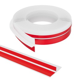 Elvone T-Shaped Door Draft Stopper, 1.97 in x 40 Ft Silicone Seal Strip for Windows Gaps, Weather Stripping Shower Sweep, White