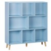 Segawe 8 Cube Storage Organizer, 3 Shelf Wood Bookshelf Storage