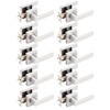 Gobrico 10 Pack Square Rosette Passage Door Handles,Interior Door Locks