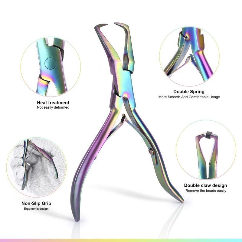 EHDIS Hair Extensions Tools Kit, 2 Stainless Steel Pliers for