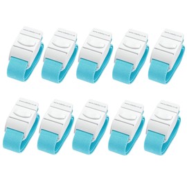 ROLSELEY Pack of 10 LIGHT BLUE Quick Release Medical Tourniquets with Latex Free Polyester Elastic Band for NHS Phlebotomists, A&E, Paramedics, Medical Students and Professionals - Nurses Gift Idea