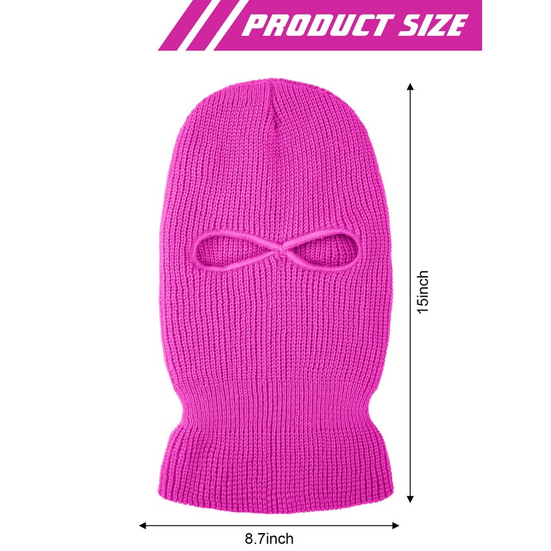SATINIOR 2-Hole Knitted Ski Mask Full Face Mask Cover Neck