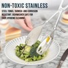 2-PACK Salad Tongs for Serving - Premium Stainless Steel Scissor-Style,