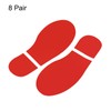 PATIKIL 6x2.5" Footprint Sticker, 8 Pairs PVC Shoes Floor Decal