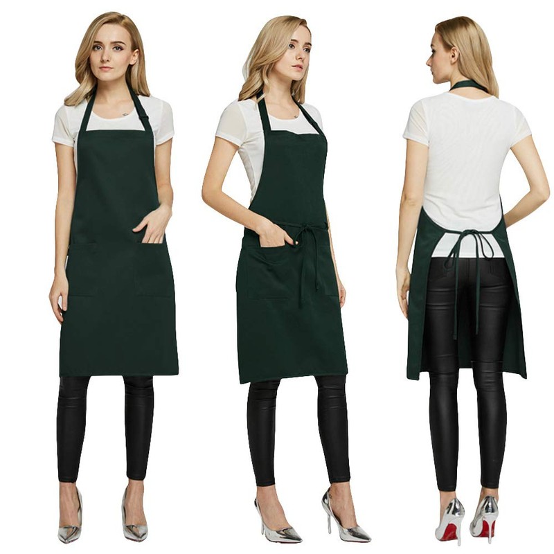 Autuki 10 Colors Simple Apron, Cafe Apron, Work, Plain, Garden